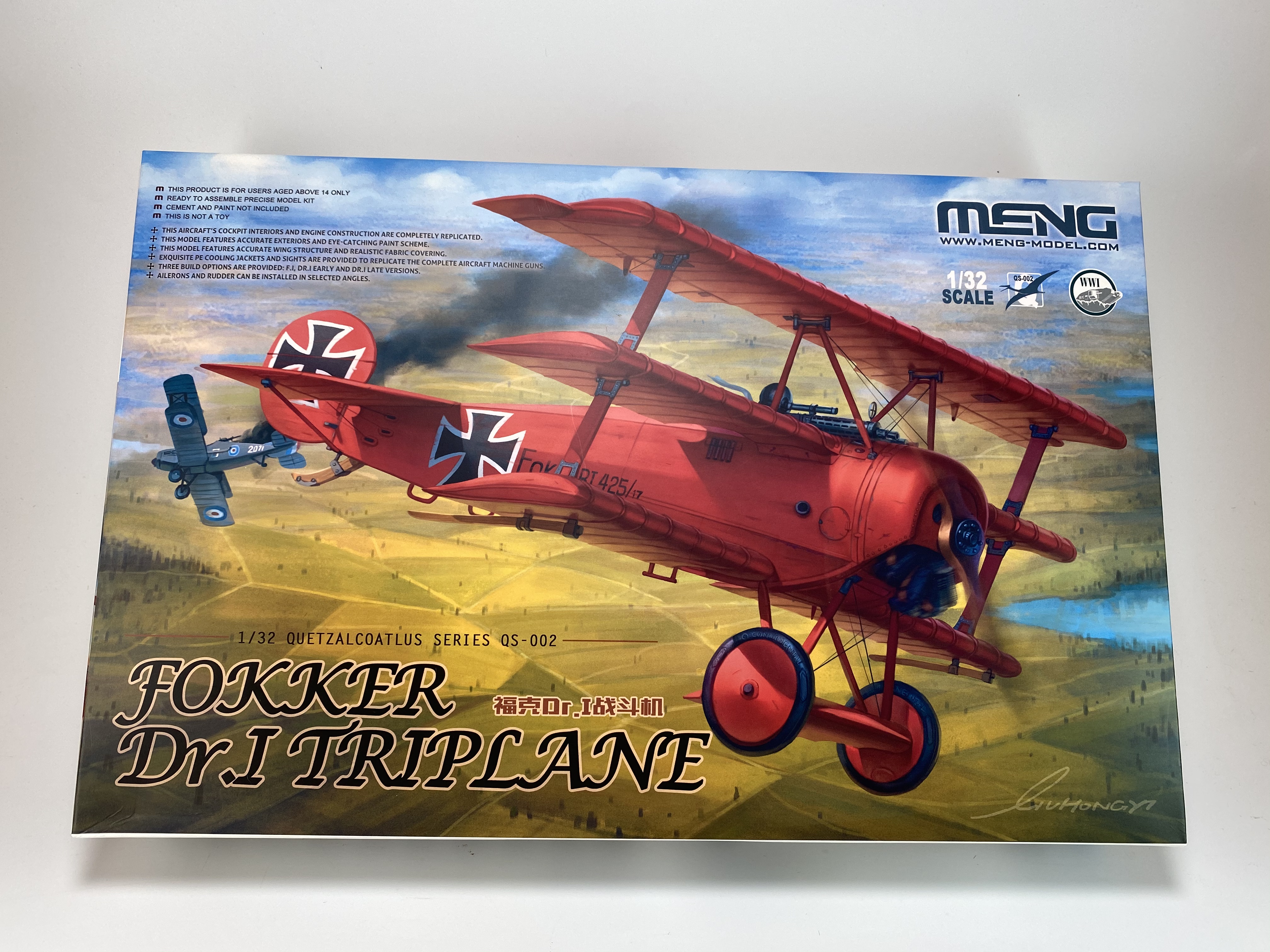 Meng Model QS002 1/32 Fokker Dr.I Triplane